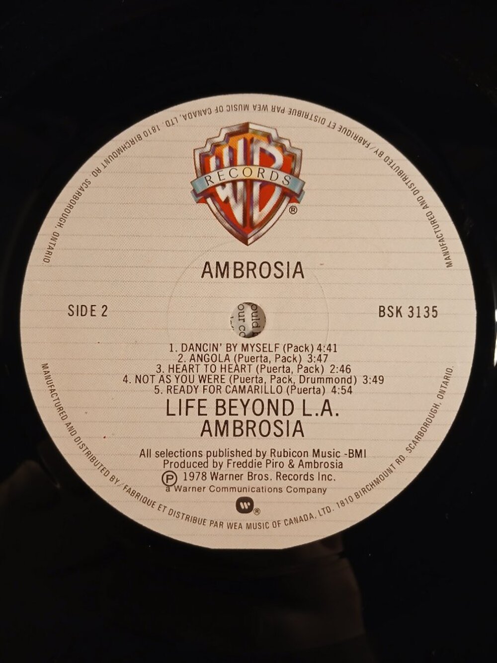 Ambrosia - Life Beyond L.A. - Vinyl LP Record - Picture 6 of 6